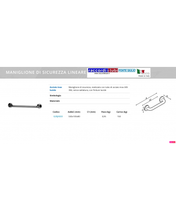 SICHERHEITSGRIFF LINEAR 550MM