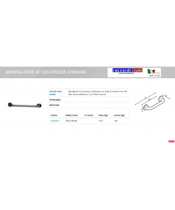 SICHERHEITSSTANGE LINEAR 350MM