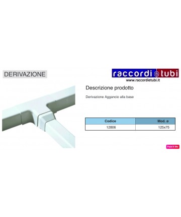 TEE FÜR KABELKANAL mm.125X75