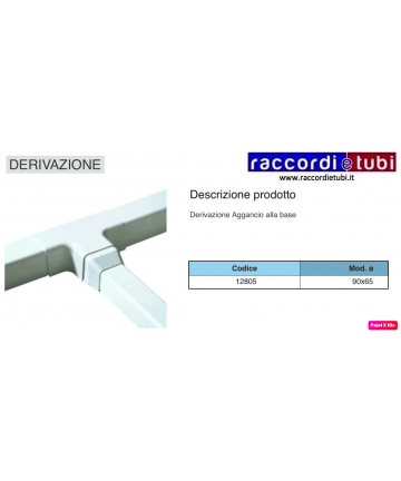 TEE FÜR KABELKANAL mm.90x65
