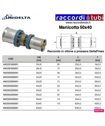 REDUZIERTE MANCHETTE Ø 50x40mm