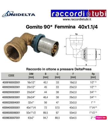 90° BOGEN MIT WEIBLICHEN...
