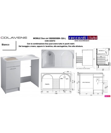 WASCHMÖBEL COLAVENE WEISS...