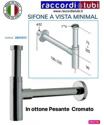 SIFONE CILINDRICO IN OTTONE...