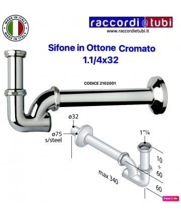 SIFONE LAVABO-BIDET A ''U''...