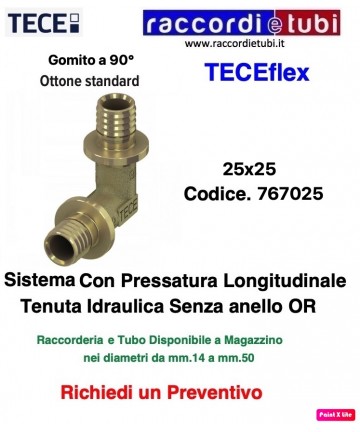 GOMITO A 90° TECEflex 25