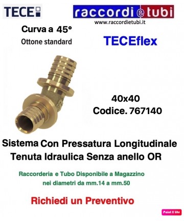 45° Bogen TECEflex 40