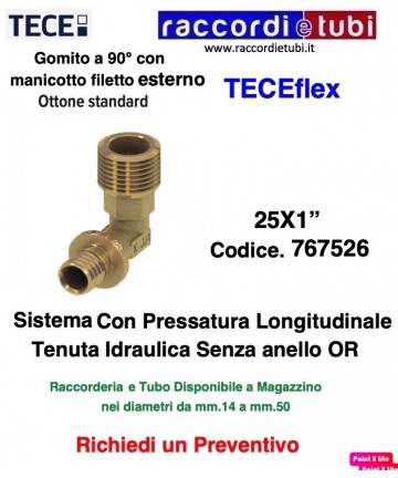 ECKE MALE TECEflex 25X1"