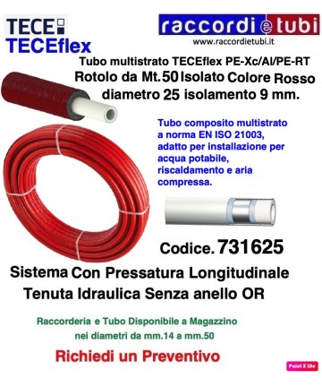 TUBO TECEflex ISOLATO ROSSO...