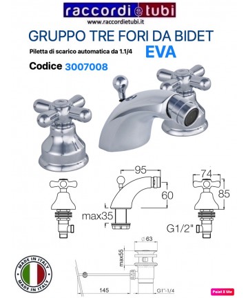 GRUPPO BIDET TRE FORI EVA...