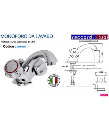 GRUPPO LAVABO MONOFORO...