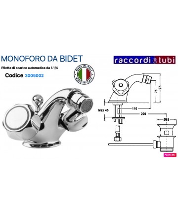 GRUPPO BIDET MONOFORO...