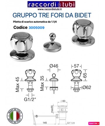 GRUPPO BIDET DREI ÖFFNUNGEN...