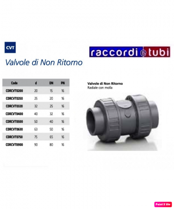 PVC-Rückschlagventil DN 90