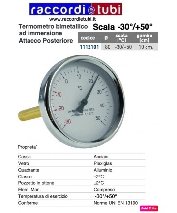 Bimetallthermometer -30/50...