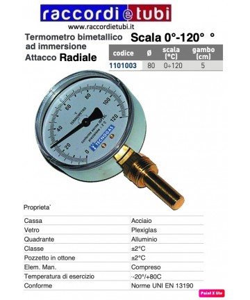 Bimetallthermometer 0/120...
