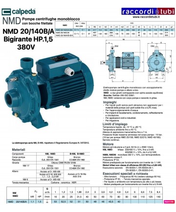 ELEKTRISCHE PUMPE CALPEDA...