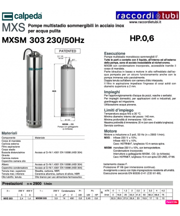 Tauchpumpe CALPEDA MXSM...