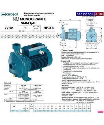 ELEKTROPUMPE CALPEDA HP.0,5...