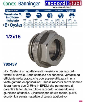 RACCORDO OYSTER M.1/2X15...
