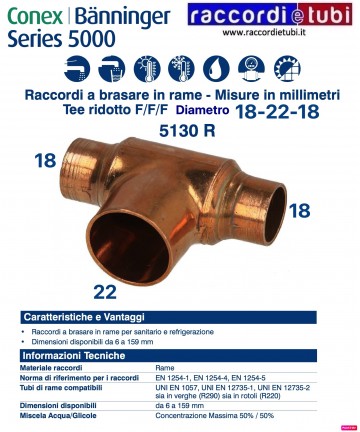 TEE RIDOTTO F/F/F DIAMETRO...