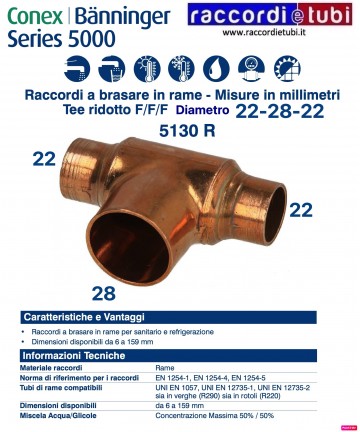 TEE RIDOTTO F/F/F DIAMETRO...