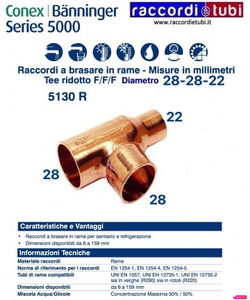 TEE RIDOTTO F/F/F DIAMETRO...