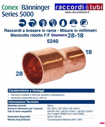 REDUZIERSTÜCK F/F D. 28x18mm