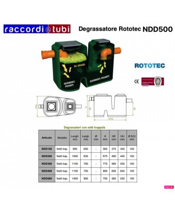 DEGRASSATORE NDD500 ROTOTEC
