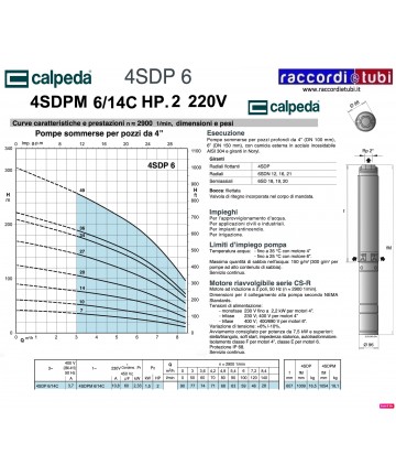 ELEKTROPUMPE CALPEDA 4"...
