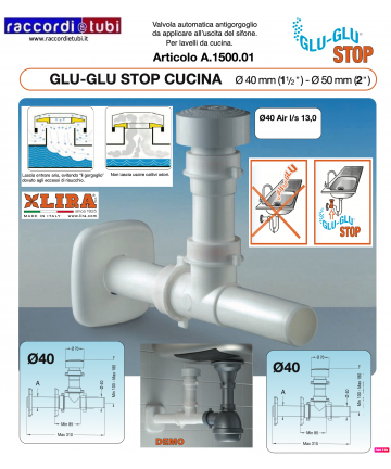 GLU-GLU STOP KÜCHE 40X1.1/2...