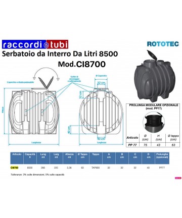 ERDBEHÄLTER LT.8500 ROTOTEC