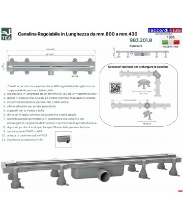 MAßANPASSENDE DUSCHRINNE...