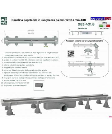 MAßGEFERTIGTE DUSCHRINNE...