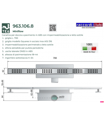 DUSCHKANAL MINIFLOW LINEAR...