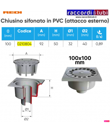 SIFONKASTEN CM.10X10 REDI...