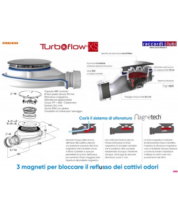 DUSCHWANNE SIFON Ø 90 REDI...