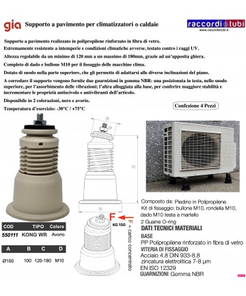 SUPPORTO A CONO REGOLABILI...