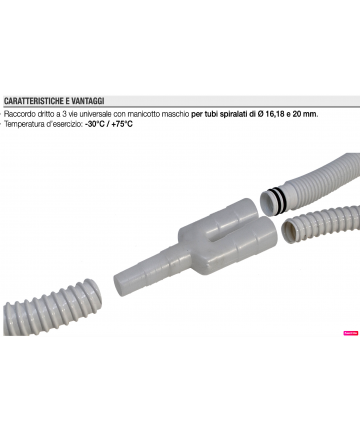 RACCORDO DRITTO A 3 VIE...