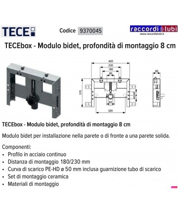 WAND-BIDET-MODUL TECE TIEFE...
