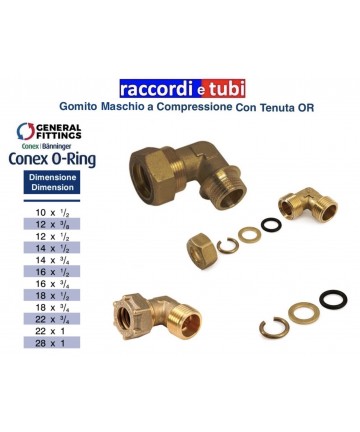 MESSINGECK mit MALE OR 1"X22