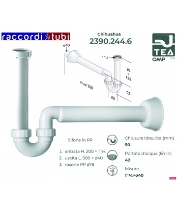 SIFON LAVABO TEA IN PP...