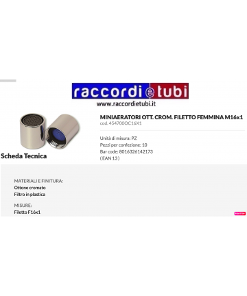 AERATORE OTTONE CROMATO...