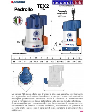 ELEKTROPUMPE PEDROLLO TEX2