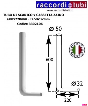 TUBO SCARICO CASSETTA ZAINO...