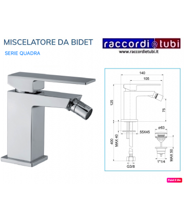 BIDET-MISCHBATTERIE QUADRO...