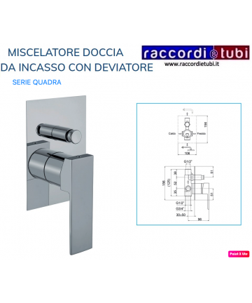 MISCELATORE DOCCIA QUADRO...