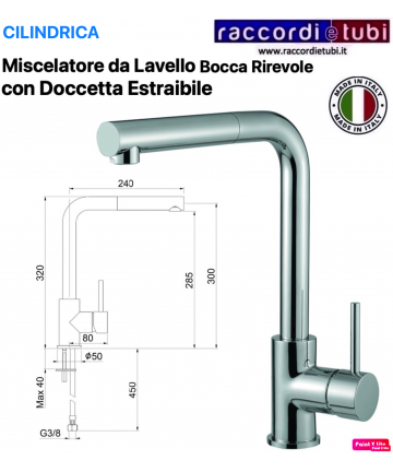 SPÜLMATTE ZYLINDRISCH MIT...