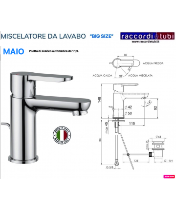 MISCELATORE LAVABO MAIO BIG...
