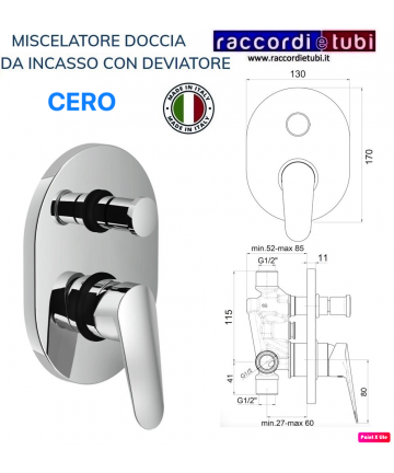 MISCELATORE DOCCIA CERO DA...